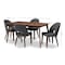 Baxton Studio Wesley Dark Grey Upholstered Walnut Finished Wood 5-Piece Dining Set 144-7944-7946 - alternate 3